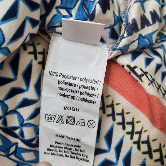 Venus Geometric Print Halter Mini Dress S/M - Picture 7 of 11